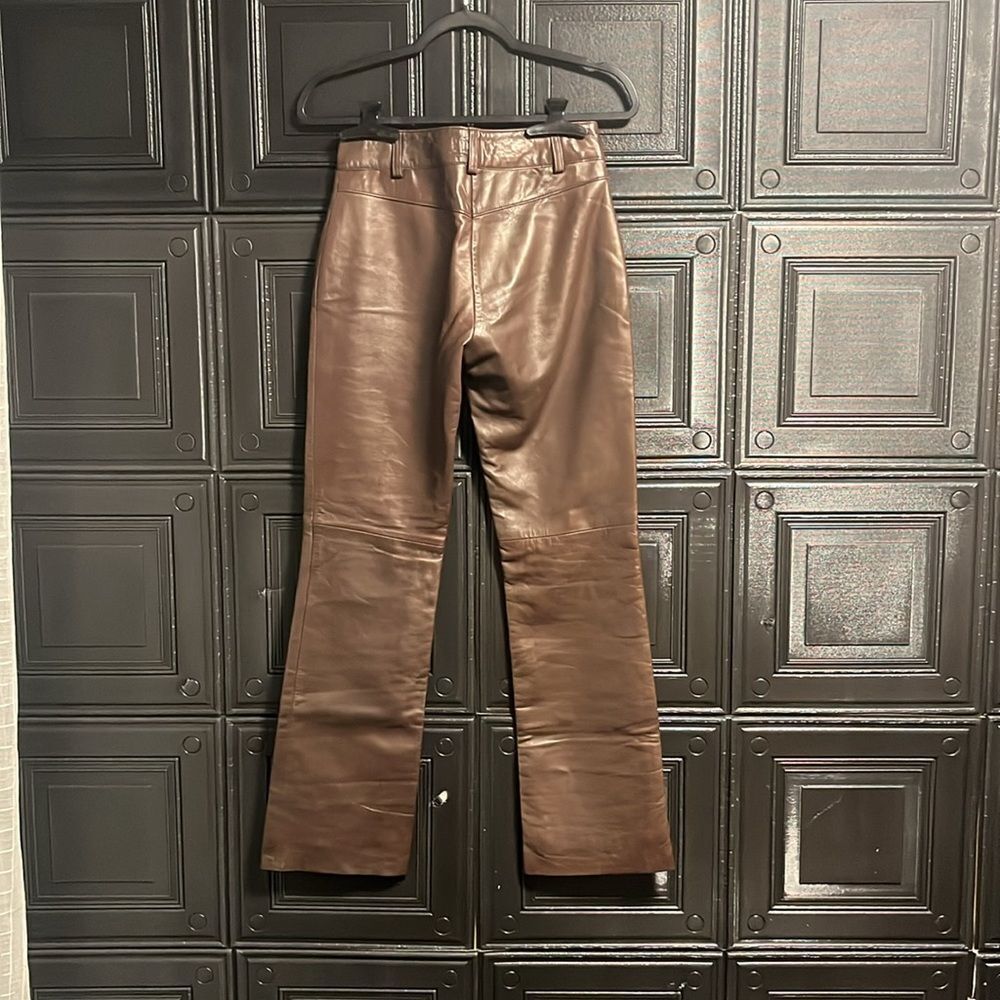 Banana Republic Brown leather pants - Picture 2 of 4